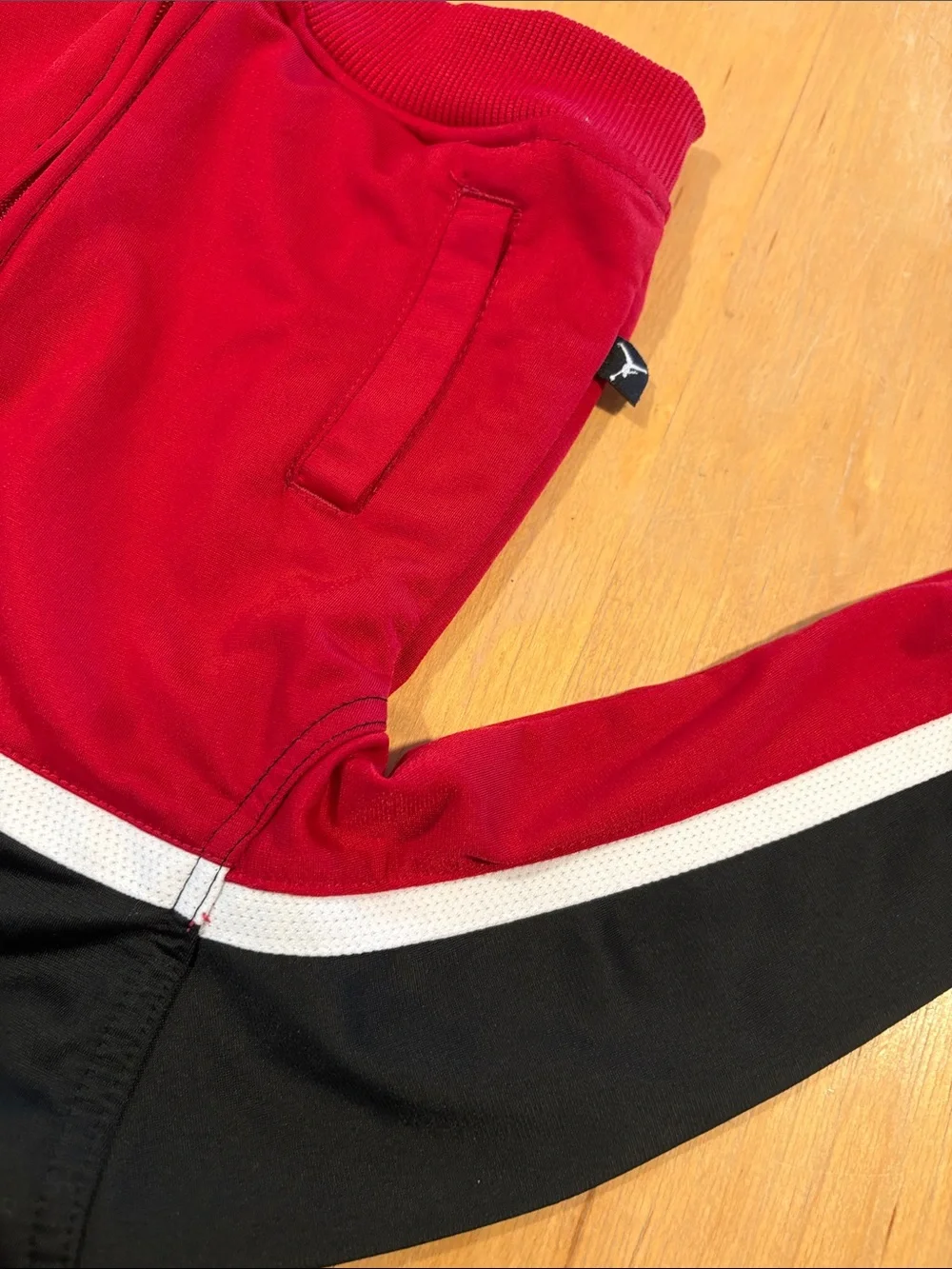 Jordan ~ Children Boys Red Black & White Zip-Front Jacket